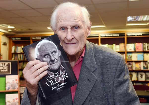 Actor Peter Vaughan at a book-signing in Horsham's Waterstones