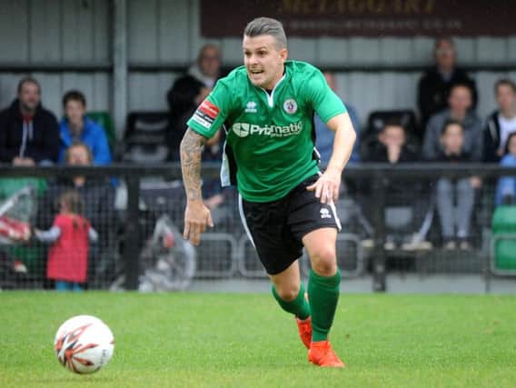 Dean Cox in action for Burgess Hill Town.