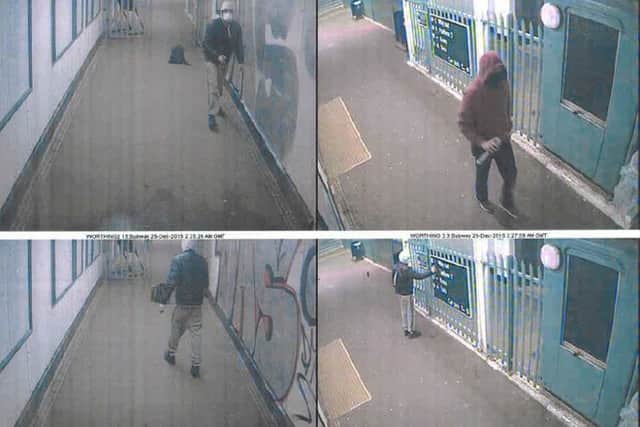 CCTV footage of the two men