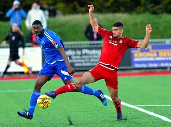 Omar Bugiel hit a hat-trick as Worthing returned to winning ways in the Ryman League Premier Division last night. Picture: Stephen Goodger