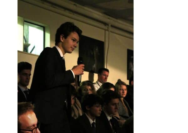 Seaford's Gifted and Talent student William Morris asking questions
