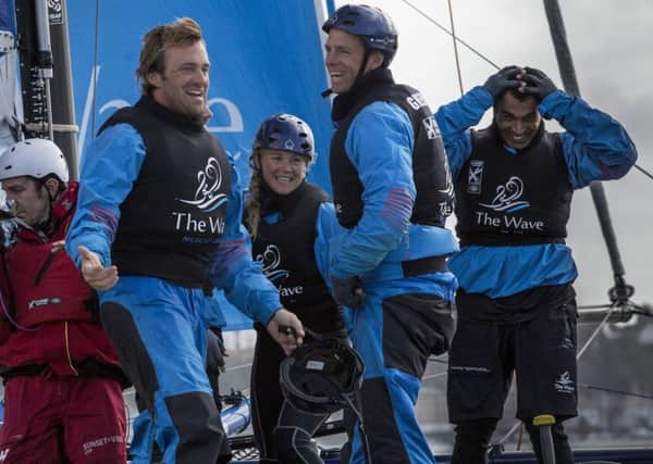 Sarah Ayton and crew-mates in Extreme 40 action / Picture by Lloyd Images