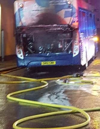 Hastings bus fire. Photo by Anthony Croft. SUS-160812-175849001