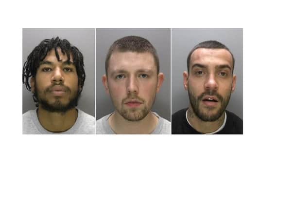 The three men have been jailed for 35 years. Picture: Sussex Police