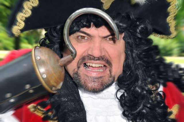 Shaun Williamson as Captain Hook. Picture by Paul Clapp