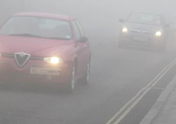 The Met Office has released a yellow warning for fog