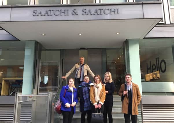 Media and moving image degree students from Northbrook College at top advertising agency Saatchi & Saatchi