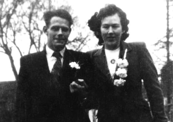 Stanley and Elizabeth Kentell on their wedding day December 8, 1951 SUS-161214-085733001