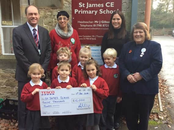 St James' CE Primary School, in Coldwaltham, has received 12,000 from Tesco