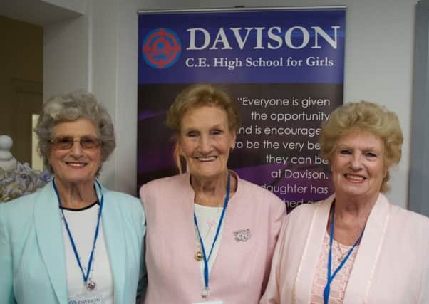 Sheila, Jill and Betty during their visit to Davison High School