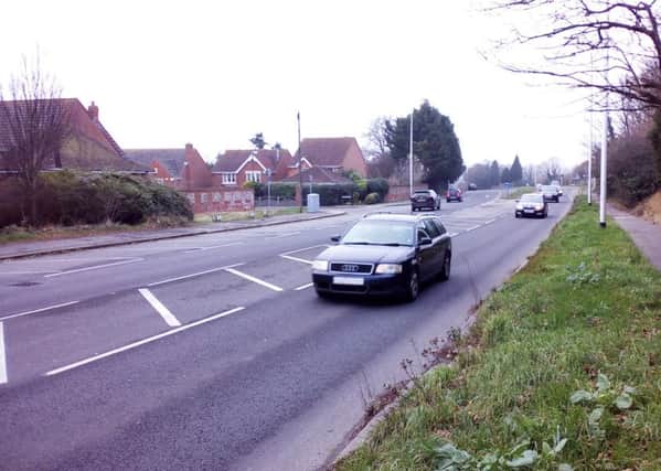 The stretch of the A27 on the western edge of Worthing which is currently national speed limit, but councillors recommended should be 40mph
