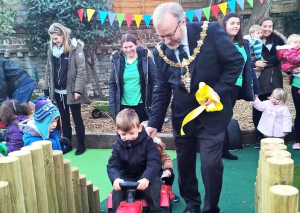 Worthing mayor Sean McDonald visiting Chappell Croft Nursery