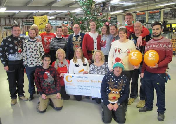 Covers in Chichester donned festive knitware in aid of charity