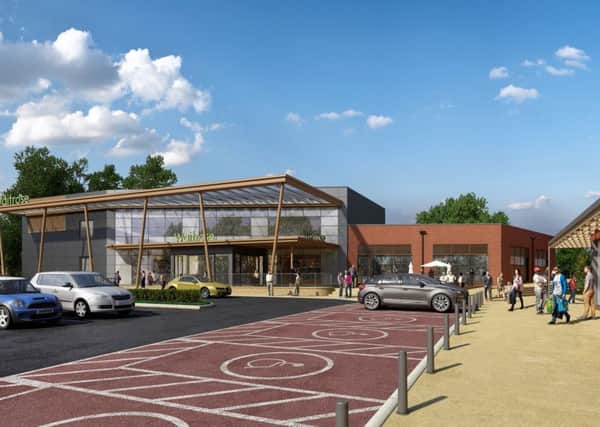 Artist's impression unveiled in January 2015 of the supermarket Waitrose hoped to build in Midhurst