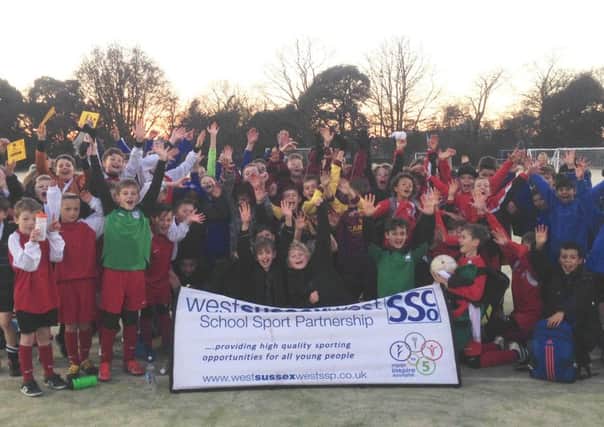 Some of the many youngsters who took part in the West Sussex West schools tournaments