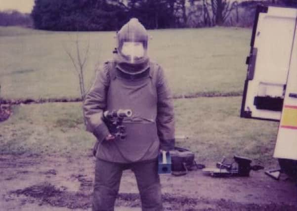 Gareth Roberts on an explosive ordnance disposal training course