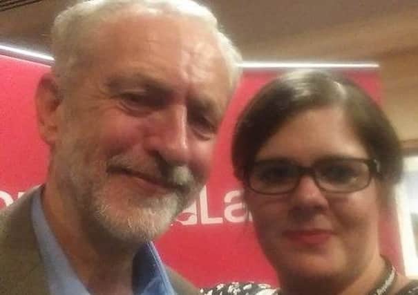 Michelle Harfield, pictured right with Jeremy Corbyn, founded the Ed Balls Strictly Fan Club SUS-161216-145123001