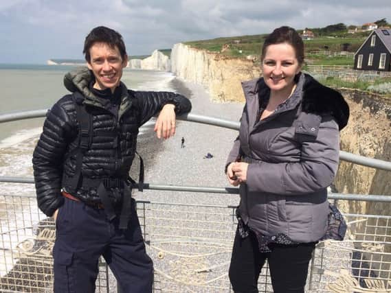 Caroline Ansell at Birling Gap with Rory Stewart MP, former Under-Secretary of State for the Department of Environment, Food and Rural Affairs