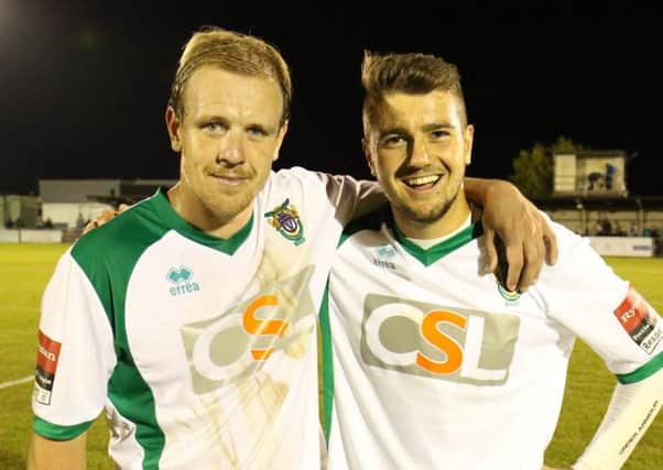 Ollie Pearce and James Fraser's goals won it at Folkestone for the Rocks / Picture by Tim Hale
