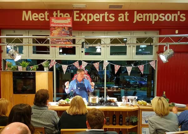 Celebrity chef and BBC Masterchef presenter John Torode at Jempson's supermarket in Peasmarsh. Photo courtesy of Jempson's SUS-161220-174718001