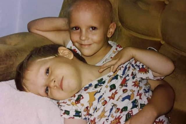 The young George Arthur with his sister Janine, who had leukaemia when she was five