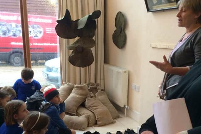 West Dean Primary School pupils visit the exhibition The Impact of War
