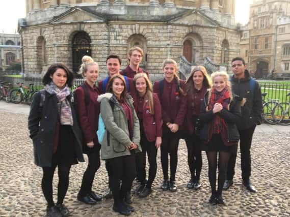 Year 11 students from The Weald School, Billingshurst, visiting St Johns College, Oxford University