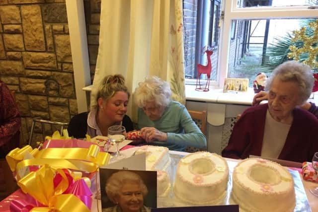 Chalcraft Hall in Bognor Regis organised a party for the two 100th birthdays