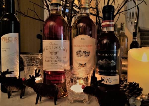 A selection of dessert wines