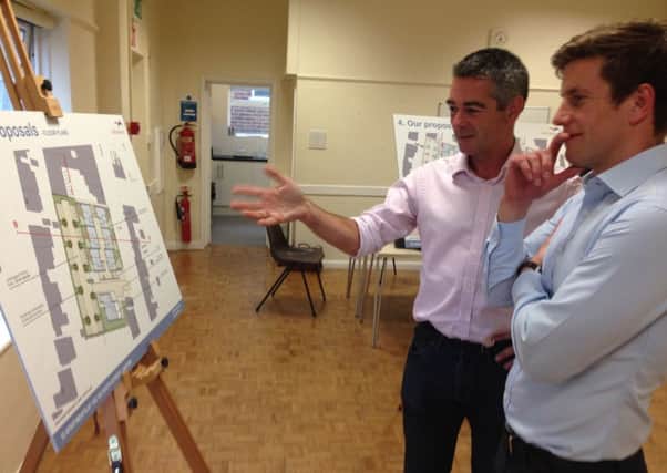 Roffey managing director Ben Cheal, left, outlines the plans at last year's consultation event