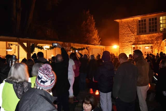 Findon hosted its first ever live nativity procession on Friday, December 16