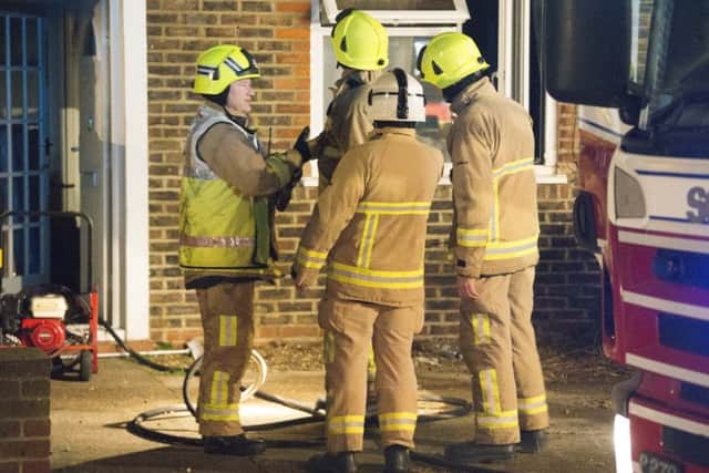 Firefighters attended a house fire at a property in Meredith Road, Worthing. Picture: Eddie Mitchell SUS-161223-185829001