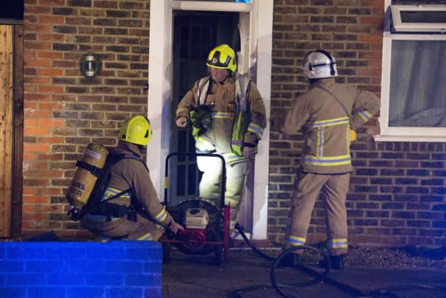 Firefighters attended a house fire at a property in Meredith Road, Worthing. Picture: Eddie Mitchell SUS-161223-185751001