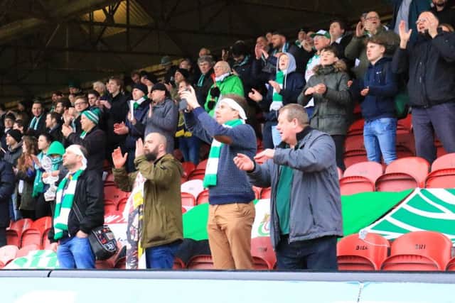Bognor fans at Grimsby / Picture by Tim Hale