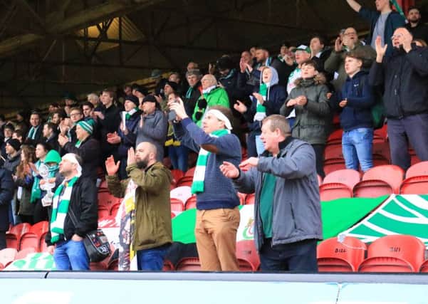 Bognor fans at Grimsby / Picture by Tim Hale
