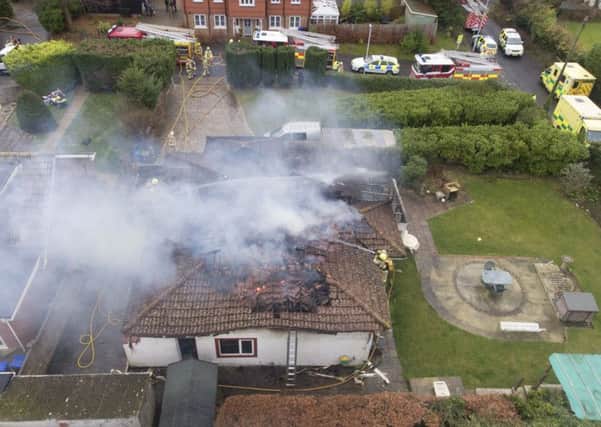 Six fire engines tackled the blaze on Sunday (December 25) which has 'catastrophic consequences'. Picture: Eddie Mitchell