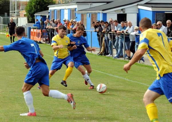 Jake Ebling, pictured in early-season action, was on target for Selsey at EP / Picture by Kate Shemilt