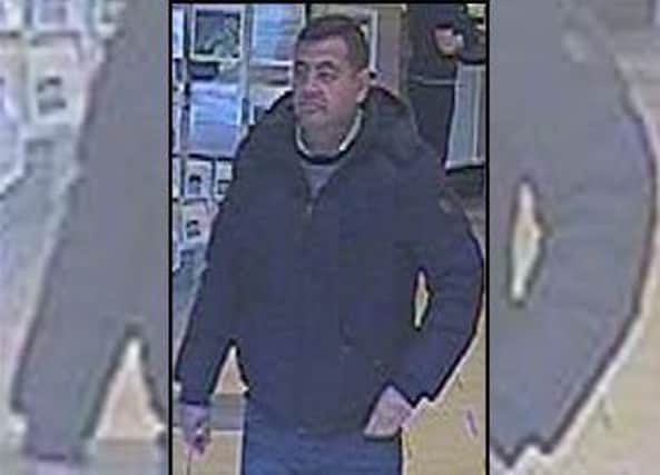 Police want to speak to this man in connection with a theft SUS-161228-152920001