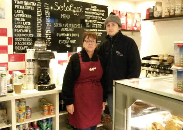 Roberta Guthria and son Anthony at the Solo Caffe at Horsham Station SUS-161229-101914001
