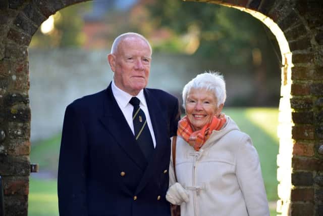Leslie Quilty pictured with his wife Veronica in the grounds of Manor Gardens, Bexhill. SUS-170501-103517001
