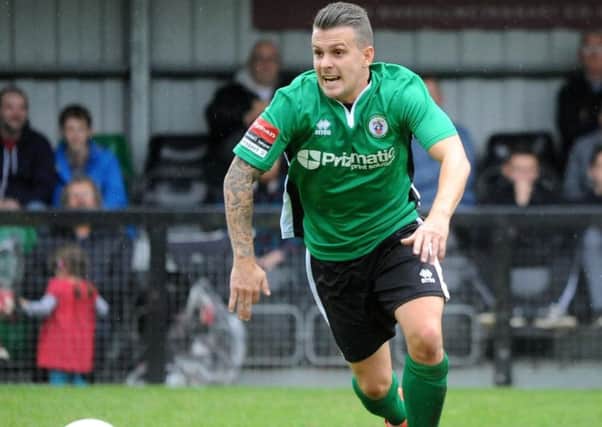 Dean Cox played his last game for Burgess Hill Town after a successful loan spell from Crawley Town
