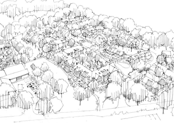 Plans for care village at Rapkyns estate off Gulldford Road near Broadbridge Heath (photo from HDC's planning portal).