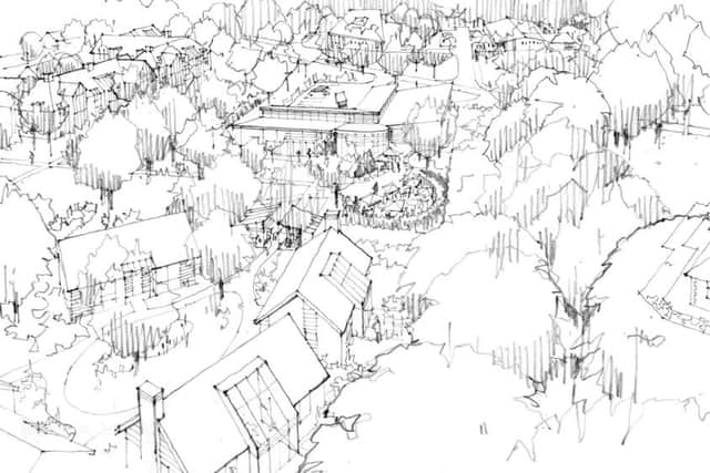 Plans for care village at Rapkyns estate off Gulldford Road near Broadbridge Heath (photo from HDC's planning portal).