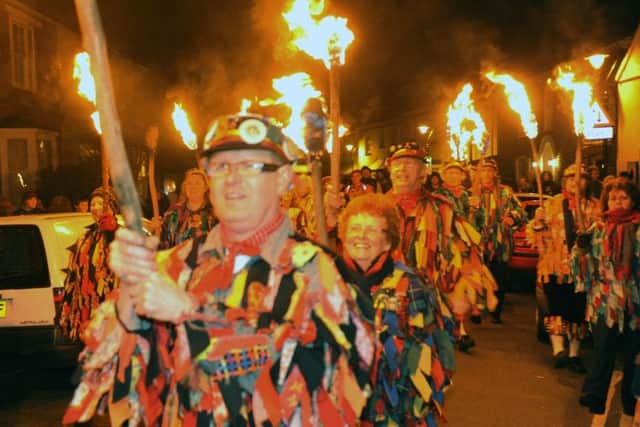 Sompting Village Morris' annual Wassail in Tarring High Street