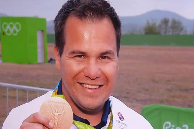 Steve Scott is all smiles after winning Olympic bronze in Rio.