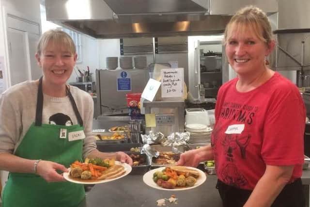 Cheryl Bailey and Vicky Stitt were chefs for the day