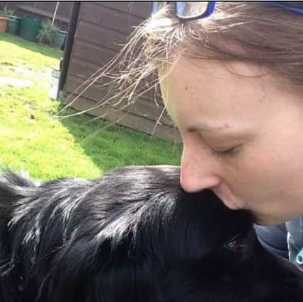 Amanda Charlton with her beloved dog, Button