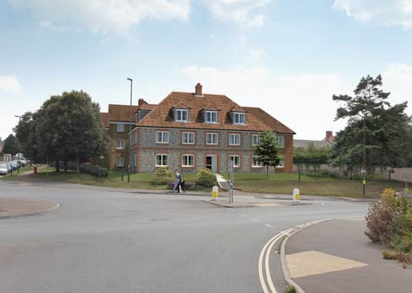 Churchill Retirement Living has been granted planning permission for 38 retirement apartments at 38 and 40 East Streetand 35 Fitzalan Road in Littlehampton. Pictured is an artist's impression of what the building will look like