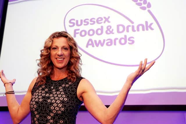 Sussex Food and Drinks Awards 2015 at the AMEX. Sally Gunnell