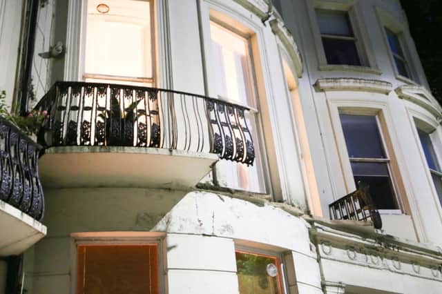 The balcony collapse at Montpelier Road,Â Brighton (Photograph: Eddie Mitchell)